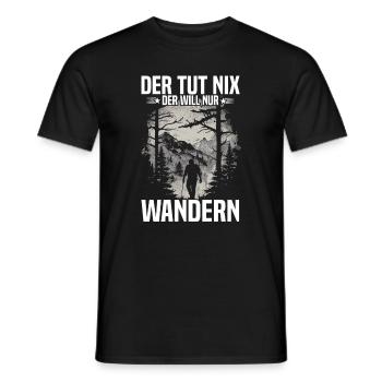 He doesn't do anything – he just wants to wander - Men's T-Shirt - black - Front - AI Model Male 178 light (178cm)