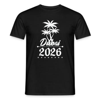 Dubai 2026 Palm Tree Emblem - Men's T-Shirt - black - Front - AI Model Male 178 light (178cm)