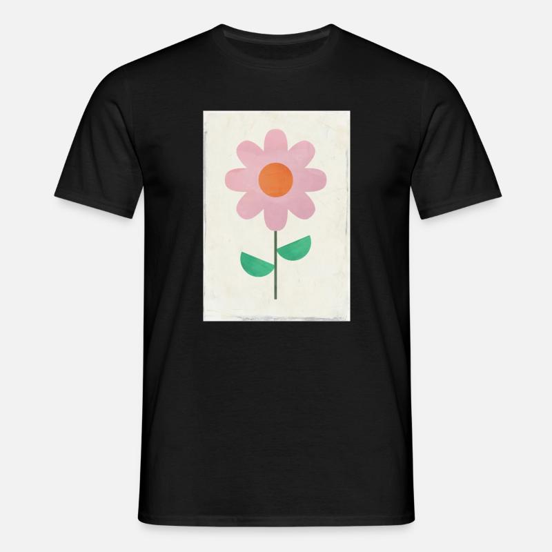 Blume - Männer T-Shirt - Schwarz