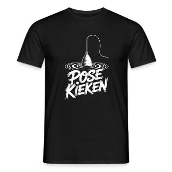 Fishing Saying Pose - Men's T-Shirt - black - Front - AI Model Male 178 light (178cm)