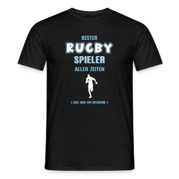 Bester Rugby Spieler Rugbyer Rugbyspieler - Männer T-Shirt - Schwarz - Vorne - AI Model Male 178 light (178cm)