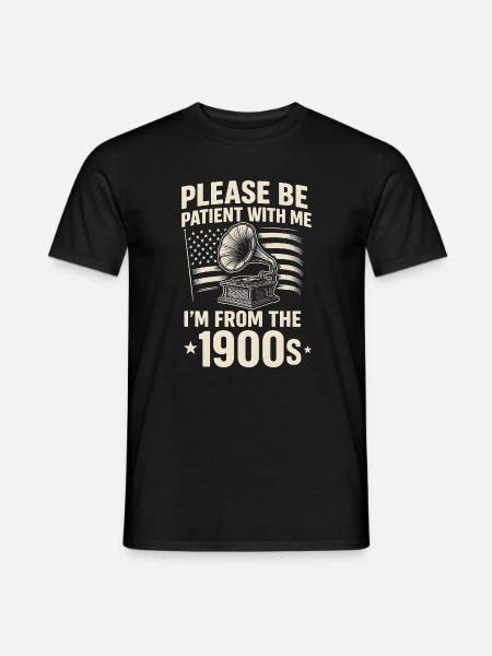 Vintage 1900s Gramophone - Men's T-Shirt - black