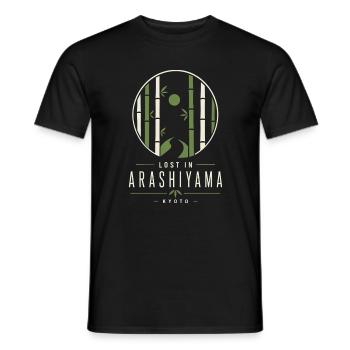 Arashiyama Bambusnacht Kyoto - Männer T-Shirt - Schwarz - Vorne - AI Model Male 178 light (178cm)