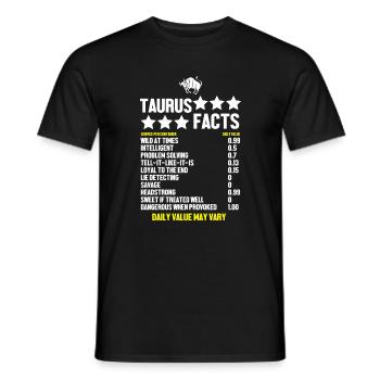 Zodiac sign Taurus - Men's T-Shirt - black - Front - AI Model Male 178 light (178cm)