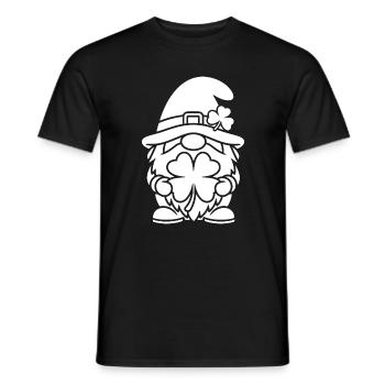 Nain chanceux avec trèfle - T-shirt homme - noir - Devant - AI Model Male 178 light (178cm)
