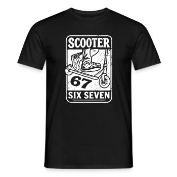 Backprint | Freestyle Scooter Kick Scooter 67s - Men's T-Shirt - black - Front - AI Model Male 178 light (178cm)