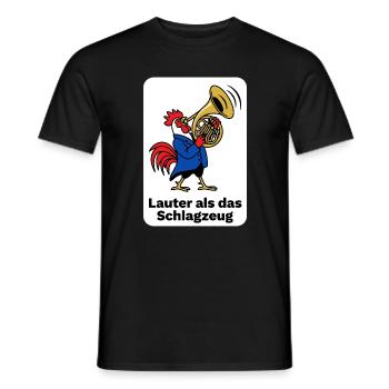 Lautes Waldhorn Geschenk Orchester T-Shirt - Männer T-Shirt - Schwarz - Vorne - AI Model Male 178 light (178cm)