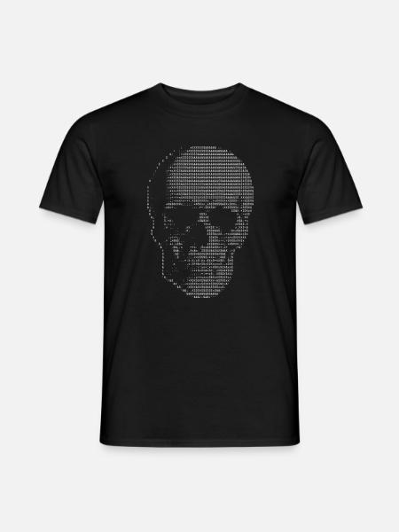 Schädel-ASCII-Kunst - Männer T-Shirt - Schwarz