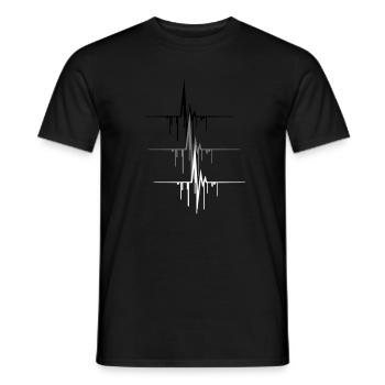 pulse_graffiti - Männer T-Shirt - Schwarz - Vorne - AI Model Male 178 light (178cm)