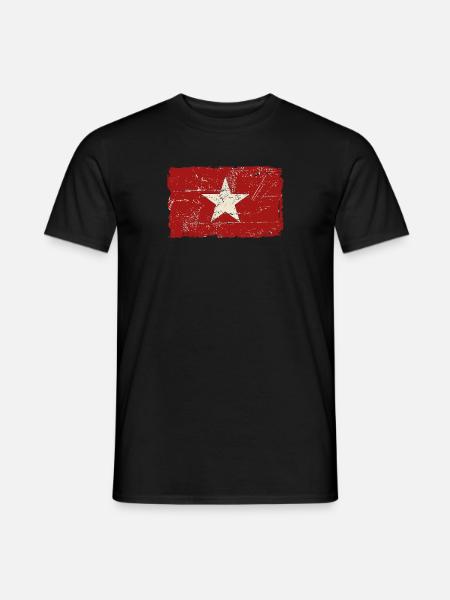 Vietnam Vintage Flag - T-shirt męski - czarny