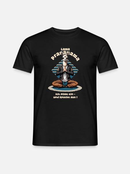 Funny Llama - Men's T-Shirt - black