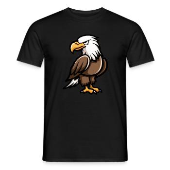 Bande dessinée Eagle - T-shirt homme - noir - Devant - AI Model Male 178 light (178cm)