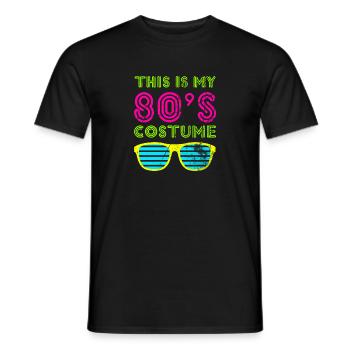 C'est mon costume des années 80 T-shirt Retro Vintage Neon - T-shirt homme - noir - Devant - AI Model Male 178 light (178cm)