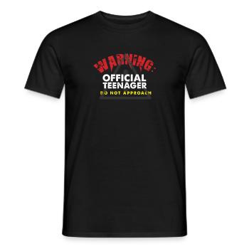 Teenage T-Shirt Gift 13 Years Official - Men's T-Shirt - black - Front - AI Model Male 178 light (178cm)
