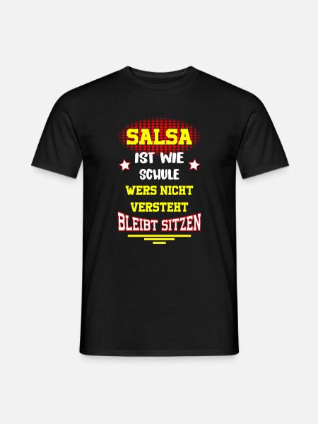 SALSA IS LIKE SCHOOL - Men's T-Shirt - black