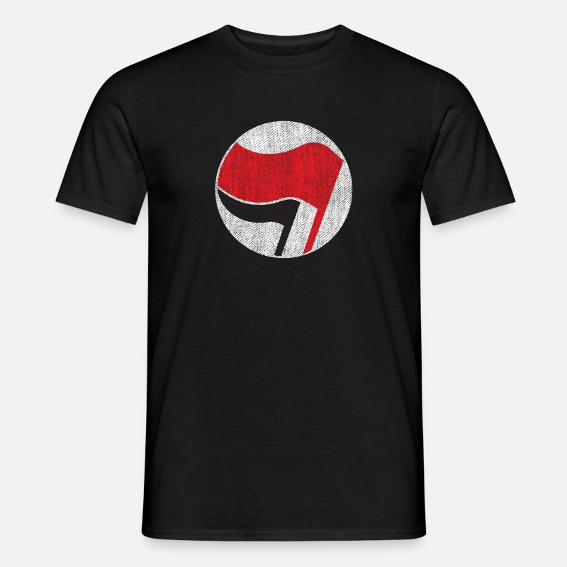Antifaschistisch - Männer T-Shirt - Schwarz
