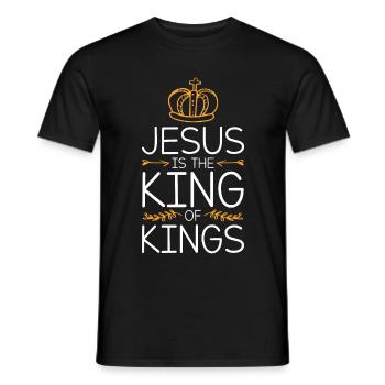Jésus est le roi bible - T-shirt homme - noir - Devant - AI Model Male 178 light (178cm)