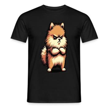 Pomeranian Dwarf Spitz Dwarf Spitz Holder Spitz - Men's T-Shirt - black - Front - AI Model Male 178 light (178cm)