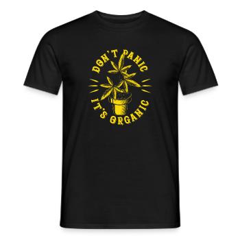 Don't panic it's organic - Männer T-Shirt - Schwarz - Vorne - AI Model Male 178 light (178cm)