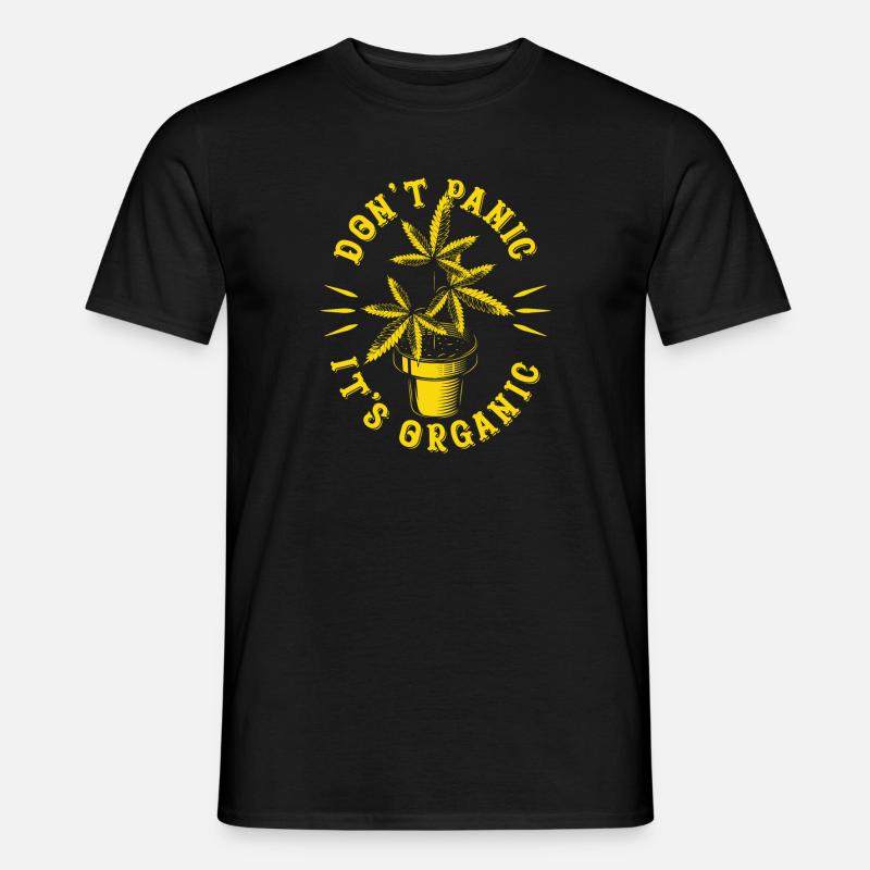 Don't panic it's organic - Männer T-Shirt - Schwarz
