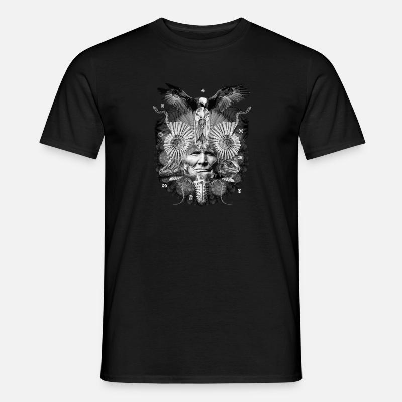 Psychedelischer Schamane - Männer T-Shirt - Schwarz