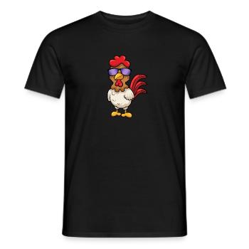 Poulet frais avec des lunettes de soleil - T-shirt homme - noir - Devant - AI Model Male 178 light (178cm)