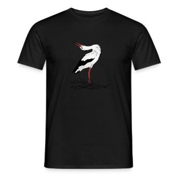 Stork - Men's T-Shirt - black - Front - AI Model Male 178 light (178cm)