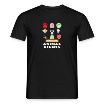 Lutte pour les droits des animaux Droits des animaux Bien-être animal - T-shirt homme - noir - Devant - AI Model Male 178 light (178cm)
