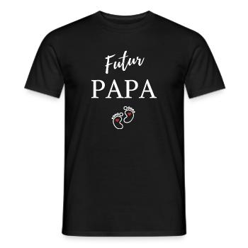 Futur Papa - T-shirt homme - noir - Devant - AI Model Male 178 light (178cm)