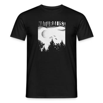 NATURALIST NATURE I - Men's T-Shirt - black - Front - AI Model Male 178 light (178cm)