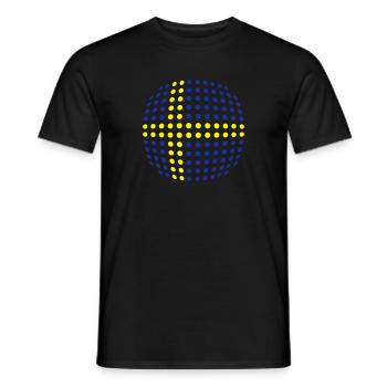 Swedish Flag - Men's T-Shirt - black - Front - AI Model Male 178 light (178cm)