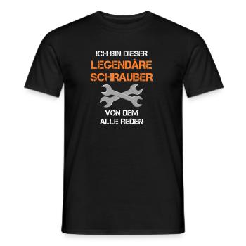 Schrauber Mechaniker Werkstatt Witziger Spruch - Männer T-Shirt - Schwarz - Vorne - AI Model Male 178 light (178cm)
