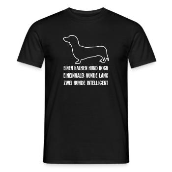Schlauer intelligenter Dackel ich liebe Dackel - Männer T-Shirt - Schwarz - Vorne - AI Model Male 178 light (178cm)