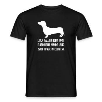 Schlauer intelligenter Dackel ich liebe Dackel - Männer T-Shirt - Schwarz - Vorne - AI Model Male 178 light (178cm)
