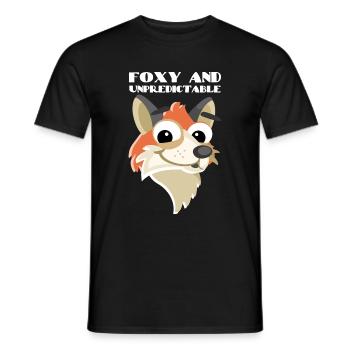 Frecher Fuchs Rotfuchs Foxy And Unpredictable - Männer T-Shirt - Schwarz - Vorne - AI Model Male 178 light (178cm)