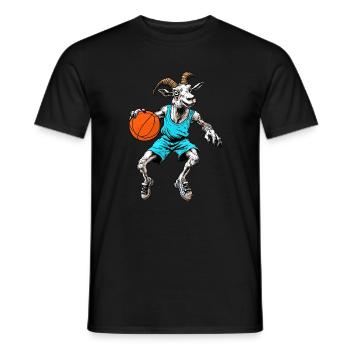 Chèvres de basket-ball - T-shirt homme - noir - Devant - AI Model Male 178 light (178cm)
