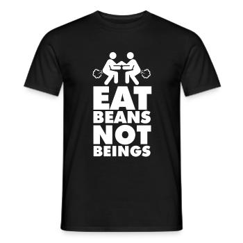 Vegan Vegan Vegan Beans White - T-shirt homme - noir - Devant - AI Model Male 178 light (178cm)