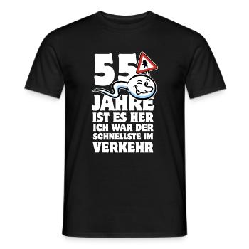 55 Jahre ist es her - der Schnellste im Verkehr - Männer T-Shirt - Schwarz - Vorne - AI Model Male 178 light (178cm)