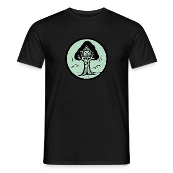 Cabane dans les arbres du logo de Saint-Nicolas - T-shirt homme - noir - Devant - AI Model Male 178 light (178cm)