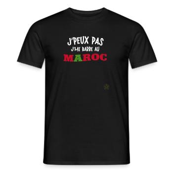 I Can't I'm Leaving in Morocco Humor - Männer T-Shirt - Schwarz - Vorne - AI Model Male 178 light (178cm)