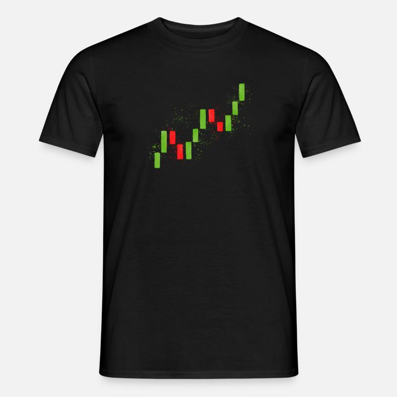 Trading Candlesticks 1 - Männer T-Shirt - Schwarz