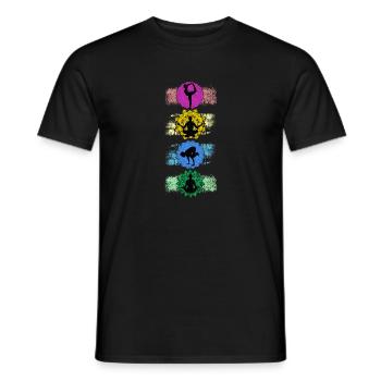 Yoga 4 - T-shirt homme - noir - Devant - AI Model Male 178 light (178cm)