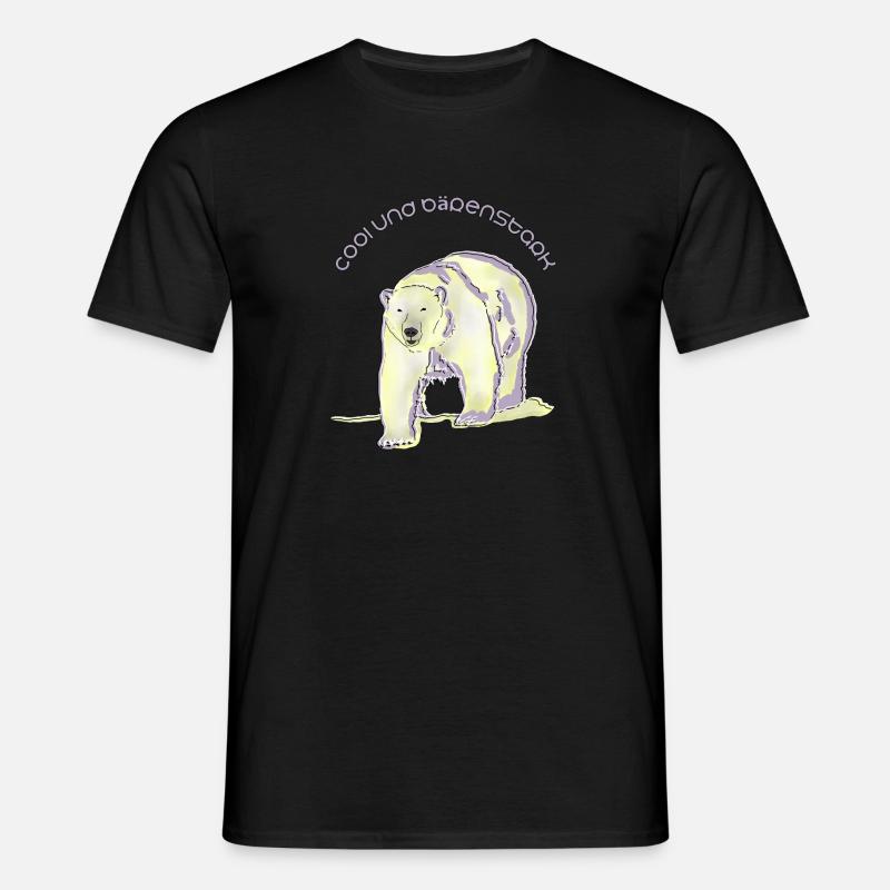 cool, bärenstark, Eisbär - Männer T-Shirt - Schwarz
