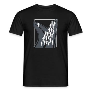 différentes personnes rues motivation géniale être vous - T-shirt homme - noir - Devant - AI Model Male 178 light (178cm)