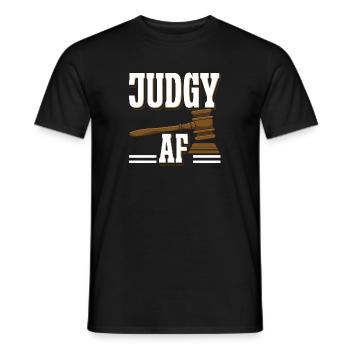 Judgy AF - Männer T-Shirt - Schwarz - Vorne - AI Model Male 178 light (178cm)