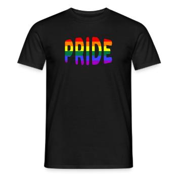 Pride-Logo Regenbogen LGBT - Männer T-Shirt - Schwarz - Vorne - AI Model Male 178 light (178cm)