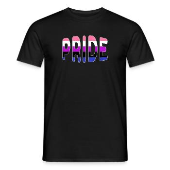 Pride logo Genderfluid - Men's T-Shirt - black - Front - AI Model Male 178 light (178cm)