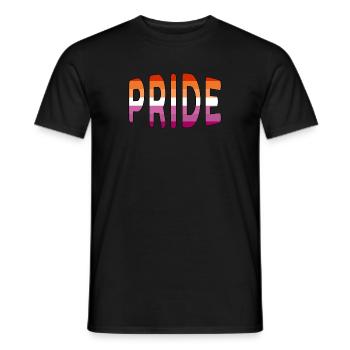 Pride-Logo Lesbisch - Männer T-Shirt - Schwarz - Vorne - AI Model Male 178 light (178cm)