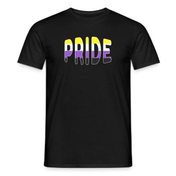 Pride logo Non Binary - Men's T-Shirt - black - Front - AI Model Male 178 light (178cm)