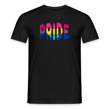 Pride-Logo Bisexuell Panromantisch - Männer T-Shirt - Schwarz - Vorne - AI Model Male 178 light (178cm)